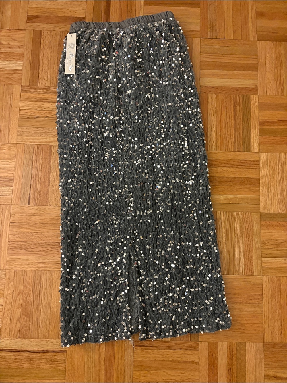 Women's Sequin Pencil Skirt - Gray